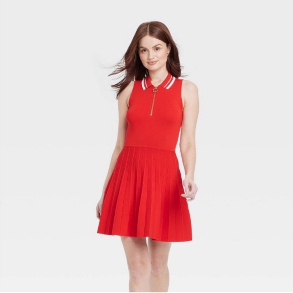 Paprika Sleeveless Polo Dress